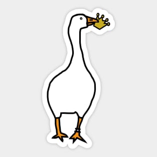 White Goose Steals Crown Sticker